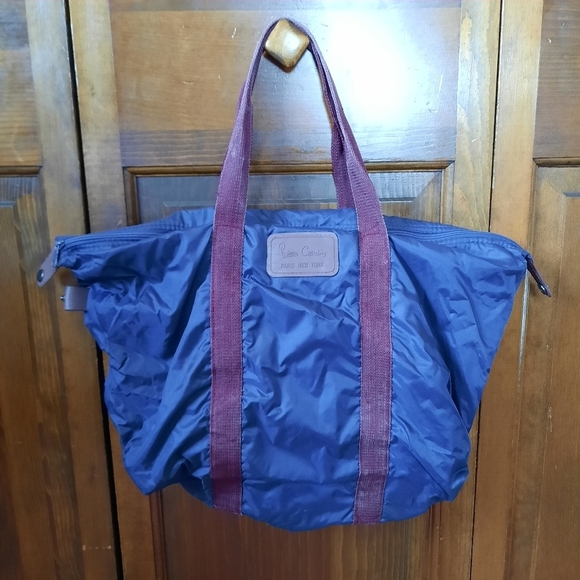 Vintage Pierre Cardin Paris New York top handle nylon travel bag tote - Picture 1 of 10
